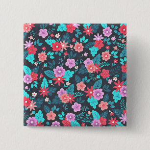 Beautiful Arrangement Ditsy Floral Pattern-56576 15 Cm Square Badge