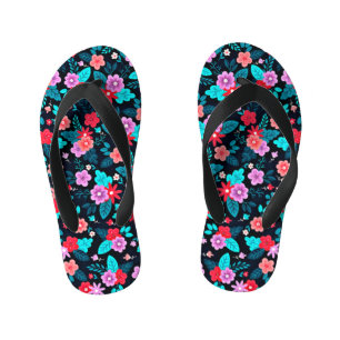 Beautiful Arrangement Ditsy Floral Pattern-56576 Kid's Jandals