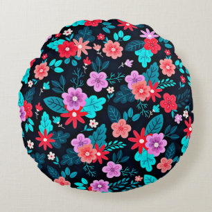 Beautiful Arrangement Ditsy Floral Pattern-56576 Round Cushion