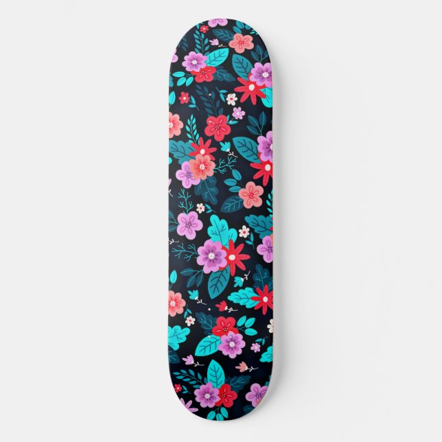 Beautiful Arrangement Ditsy Floral Pattern-56576 Skateboard (Front)