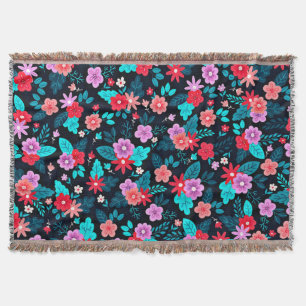 Beautiful Arrangement Ditsy Floral Pattern-56576 Throw Blanket
