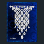 Beautiful Art Deco Jewellery Poster. (Blue) Poster<br><div class="desc">If you choose to download, Your local Walgreen store makes board posters of your download into different sizes and in various textures at a very good price. Sometimes with a discount. A tip from my US friend. For UK see "Digital Printing" online. I have spent the last few days creating...</div>