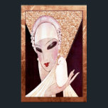 Beautiful Art Deco Lady (with bird) Poster<br><div class="desc">If you choose to download, Your local Walgreen store makes board posters of your download into different sizes and in various textures at a very good price. Sometimes with a discount. A tip from my US friend. For UK see "Digital Printing" online. I have taken this original vintage picture of...</div>
