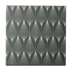 Beautiful,art deco,pattern,grey,beige,1920,retro,c tile