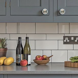 Beautiful Art Deco Stained Glass Dragonfly   Ceramic Knob