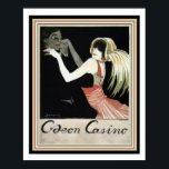 Beautiful Art Deco Vintage Ad Poster Caeon Casino<br><div class="desc">This a unique,  Art Deco- themed,  vintage advertisement for Caeon Casino. Poster measures 16 x 20</div>