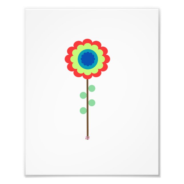 Beautiful Art Flower Photo Print (Front)