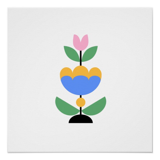 Beautiful Art Flower Poster (Front)