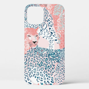 Beautiful art Leopard seamless pattern, abstract a iPhone 12 Case