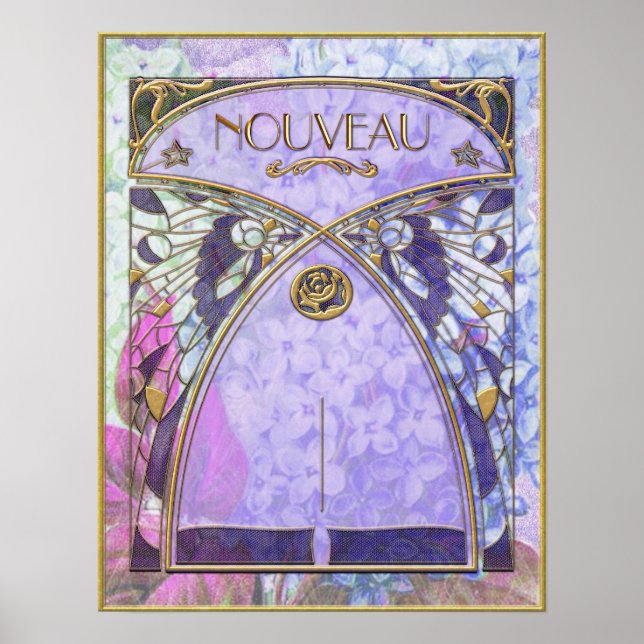 Beautiful Art Nouveau Poster. Poster (Front)
