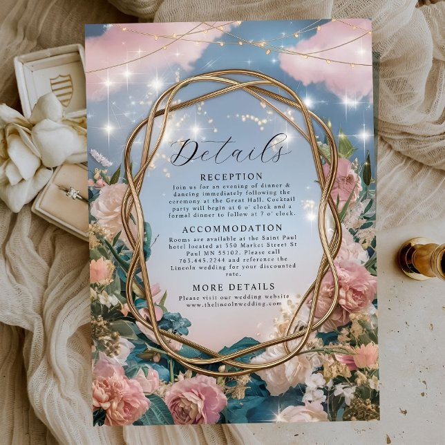 Beautiful Art Nouveau Themed Wedding Enclosure Card (Creator Uploaded)