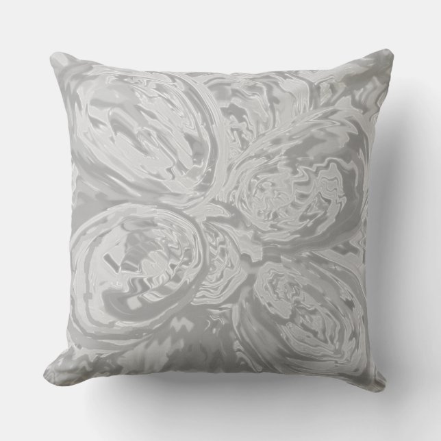 beautiful art throw pillow elegant classic grey (Front)