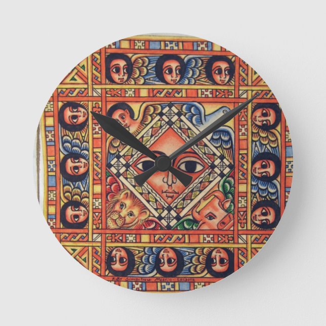 Beautiful art watch round clock (Front)