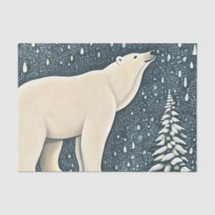 Beautiful Artic Polar Bear Tissue Paper