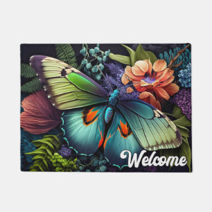 Beautiful Artistic Butterfly Illustration Doormat