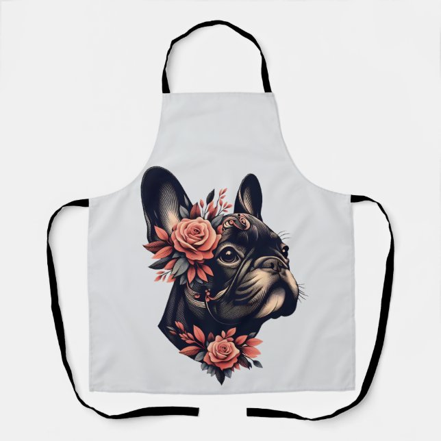 Beautiful artistic Frenchie Apron (Front)
