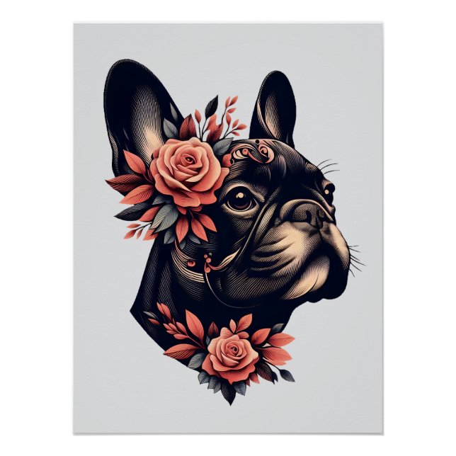 Beautiful artistic Frenchie Poster (Front)