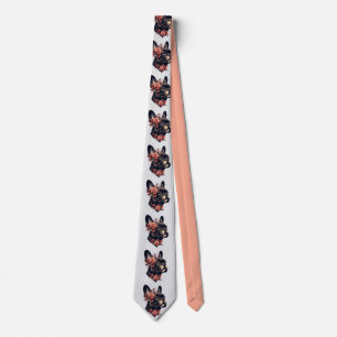 Beautiful artistic Frenchie Tie