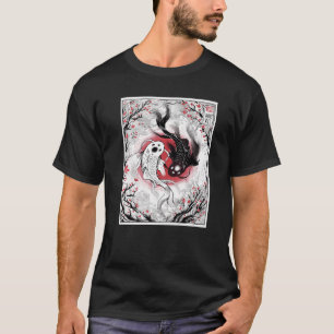 Beautiful Artistic Japan Yin Yang Koi Fish Japanes T-Shirt