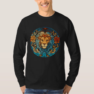 Beautiful Artistic Stained Glass Style Lion T-Shirt