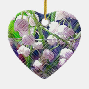 Beautiful Artistically Altered Lily of the Valley Ceramic Tree Decoration