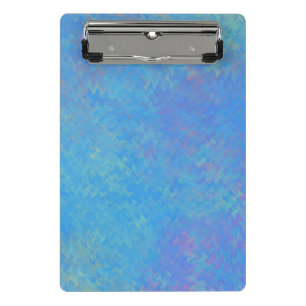 Beautiful Artsy Blue Marbled Paper Look Mini Clipboard