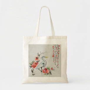 beautiful Asian crane bird Tote Bag