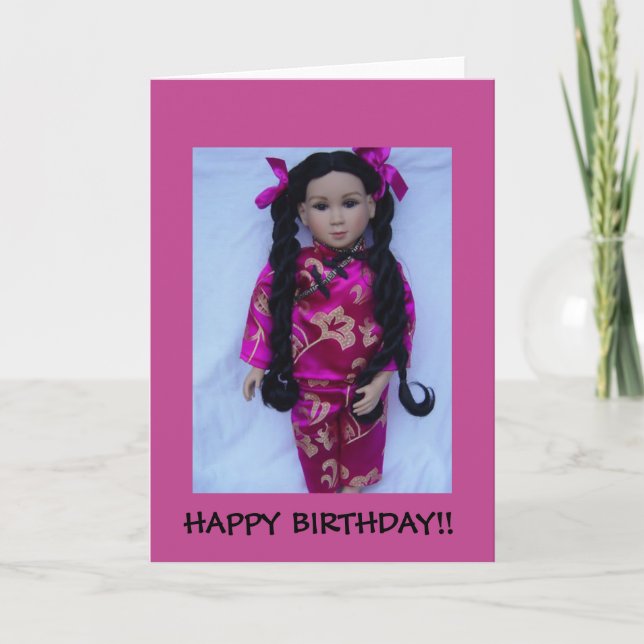 Beautiful Asian Doll Card (Front)