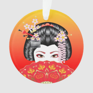 Beautiful Asian Woman Ornament