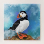 Beautiful Atlantic Puffin Bird Painting Migned Art Jigsaw Puzzle<br><div class="desc">Beautiful Atlantic Puffin Bird Painting Migned Art Watercolor Clown Beak</div>