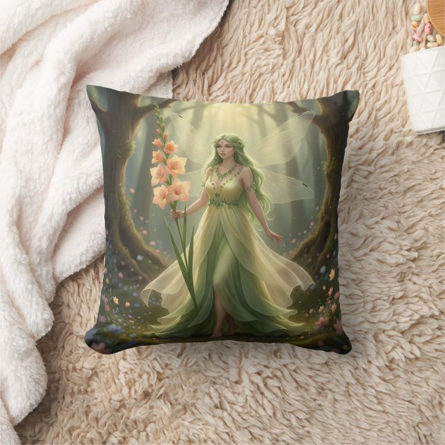 Beautiful August Peridot Fairy Cushion (Blanket)