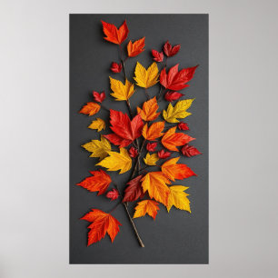 Beautiful Autumn applique Poster