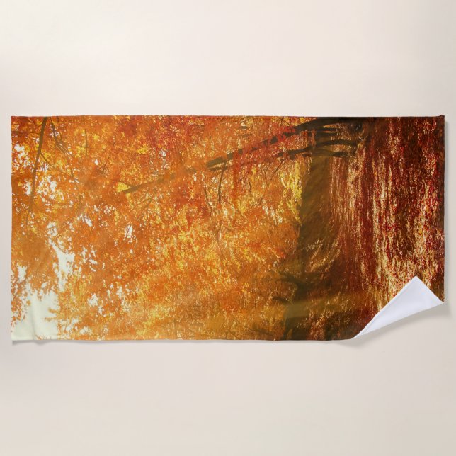 Beautiful autumn beach towel (Front)
