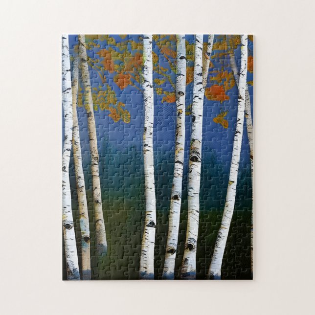 Beautiful Autumn Birch Jigsaw Puzzle (Vertical)