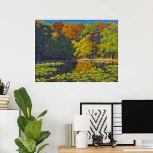 Beautiful Autumn Color Reflections Poster