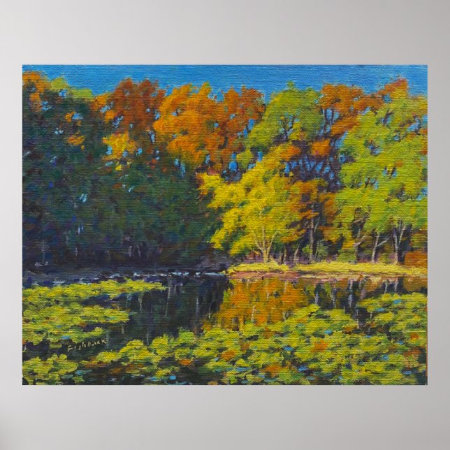Beautiful Autumn Color Reflections Poster (Front)