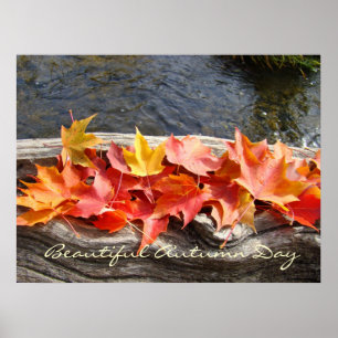 Beautiful Autumn Day art prints gifts Fall Leaves
