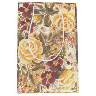 Beautiful autumn floral gift bag