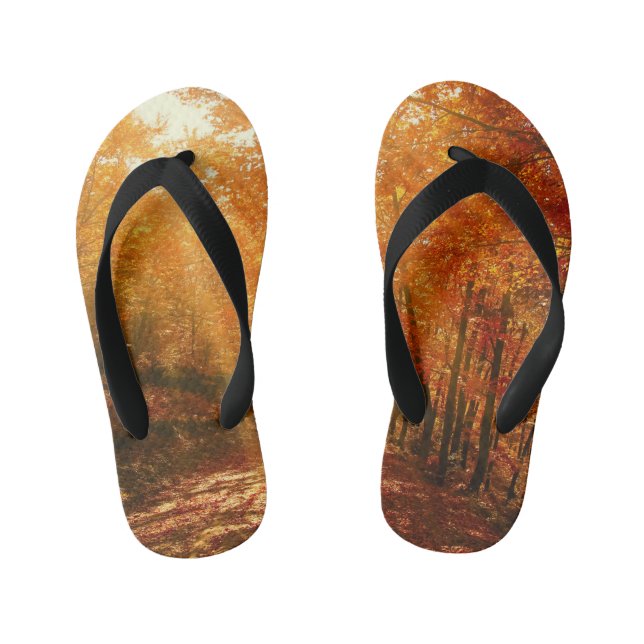 Beautiful autumn kid's jandals (Footbed)