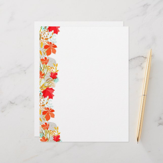 Beautiful Autumn Leaves - Stationery Paper (Front/Back In Situ)
