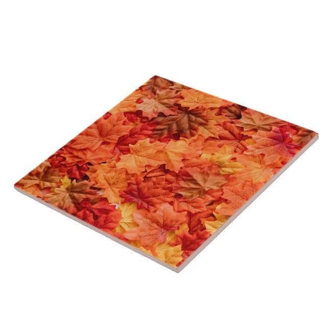Beautiful Autumn Leaves Tile (Side)