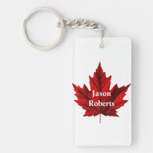 Beautiful Autumn Maple Leaf Key Ring