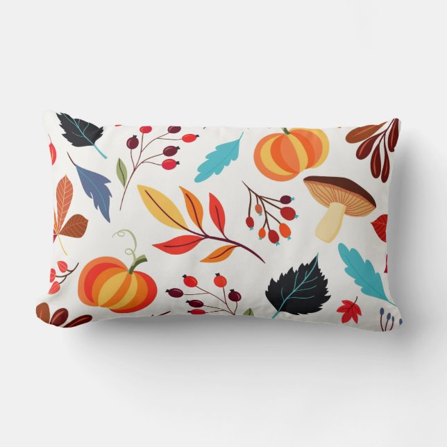 Beautiful Autumn Pattern 1 Lumbar Cushion (Front)