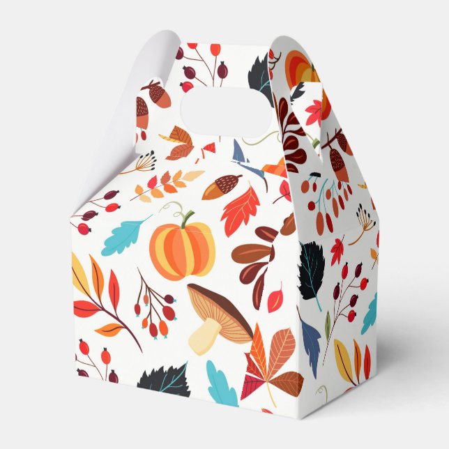 Beautiful Autumn Pattern - Favour Box (Front Side)