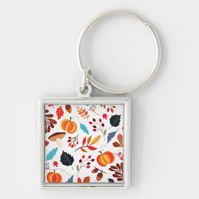 Beautiful Autumn Pattern -  Key Ring (Front)
