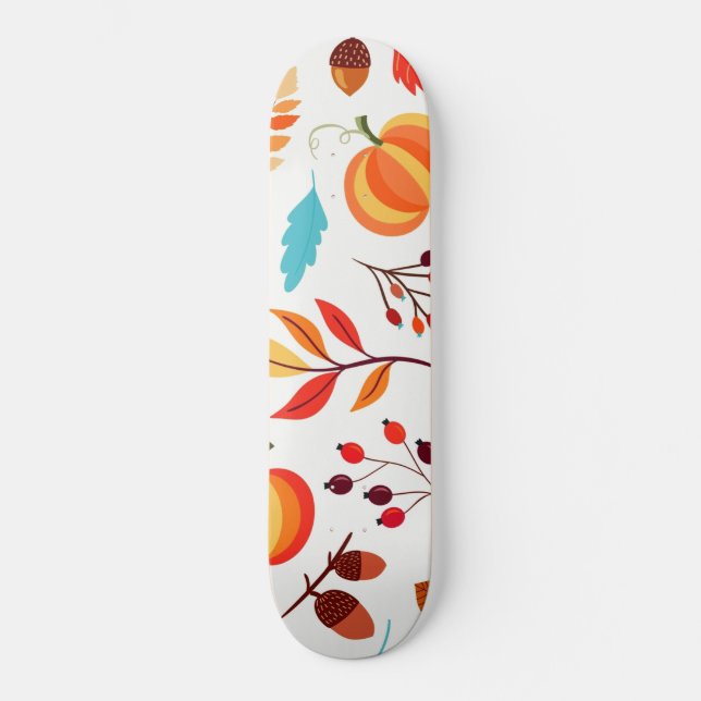 Beautiful Autumn Pattern Skateboard (Front)