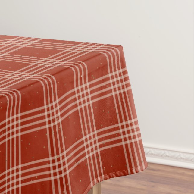 Beautiful Autumn Plaid Tablecloth (In Situ)