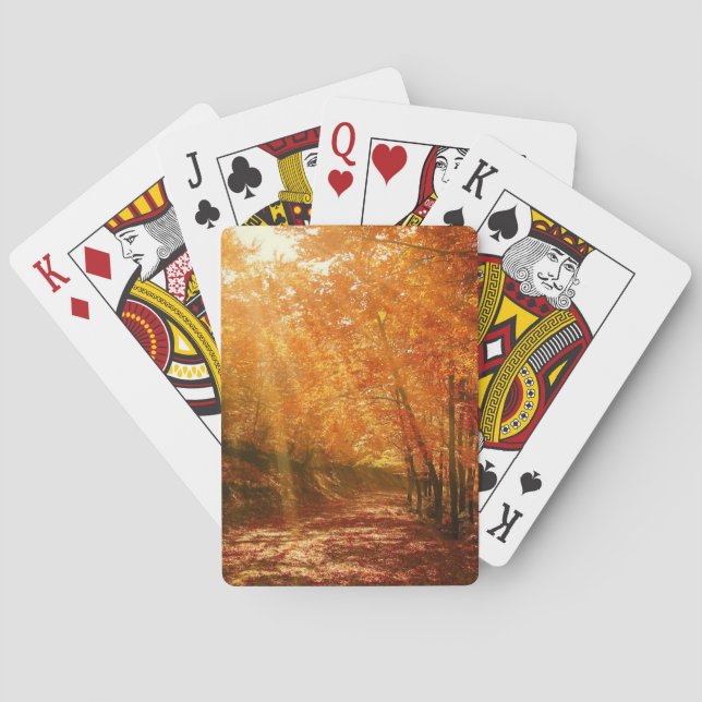 Beautiful autumn playing cards (Back)