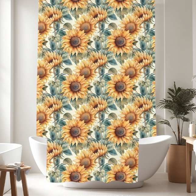 Beautiful Autumn Sunflower  Shower Curtain (Creator Uploaded)