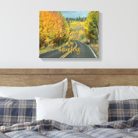 Beautiful Autumn Tree Lined Winding Road Photo